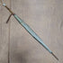 1919 British antique gentleman's umbrella, green, sterling silver, round handle, 87cm